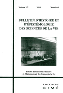 Bulletin d'histoire et d'épistémologie des sciences de la vie, v. 17, no 01